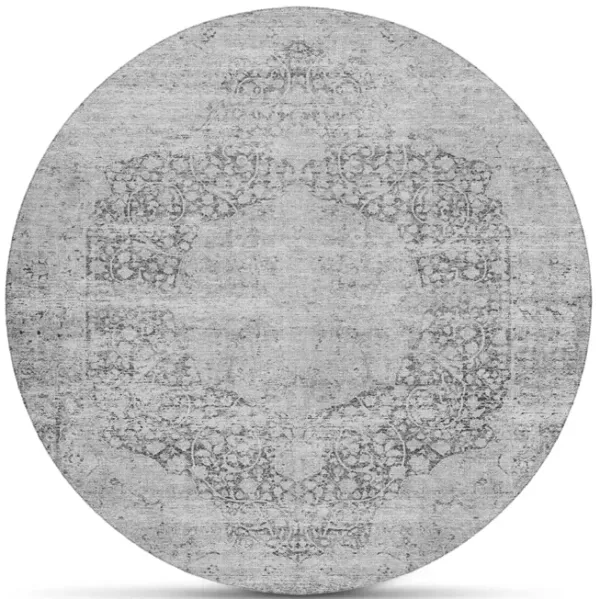 Karaj Gray Area Rug - 8 0  Round