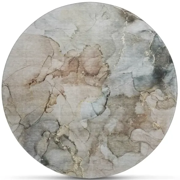 Odyssey Tan Area Rug - 8 0  X 8 0  Round