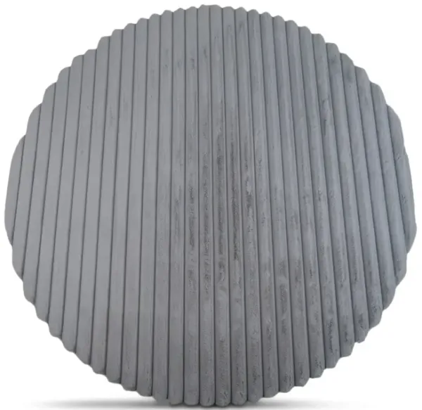 Madrid Corded Shag Silver Area Rug - 7 0  Round