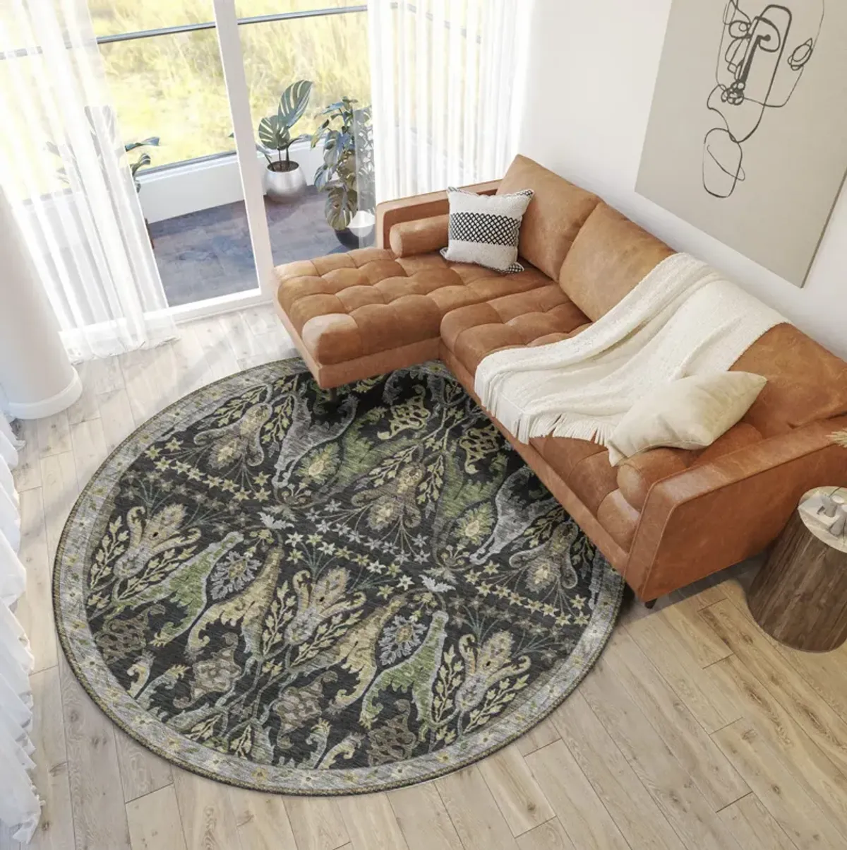 Hatay Black Area Rug - 8 0  X 8 0 