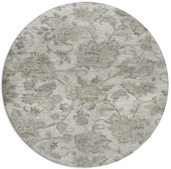 Silk Road Linen Washable Area Rug - 8 0  Round