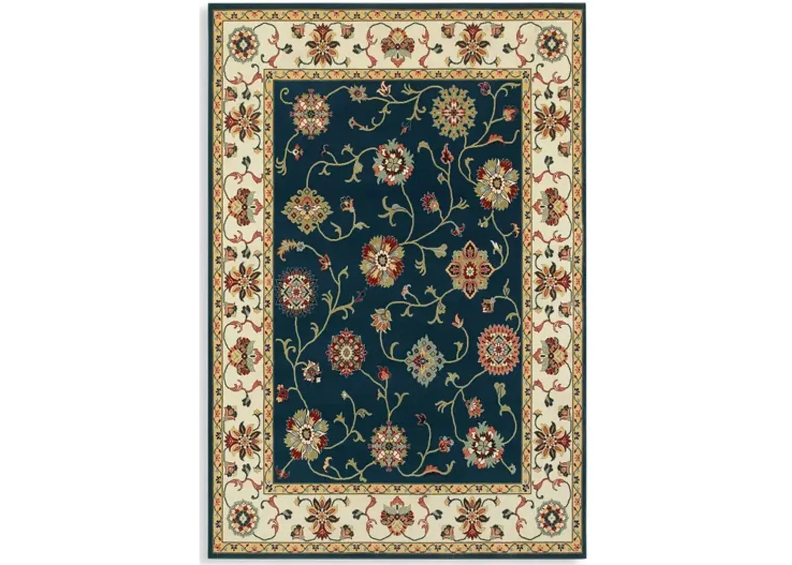 Kashan Blue Area Rug - 7 10  X 10 10 