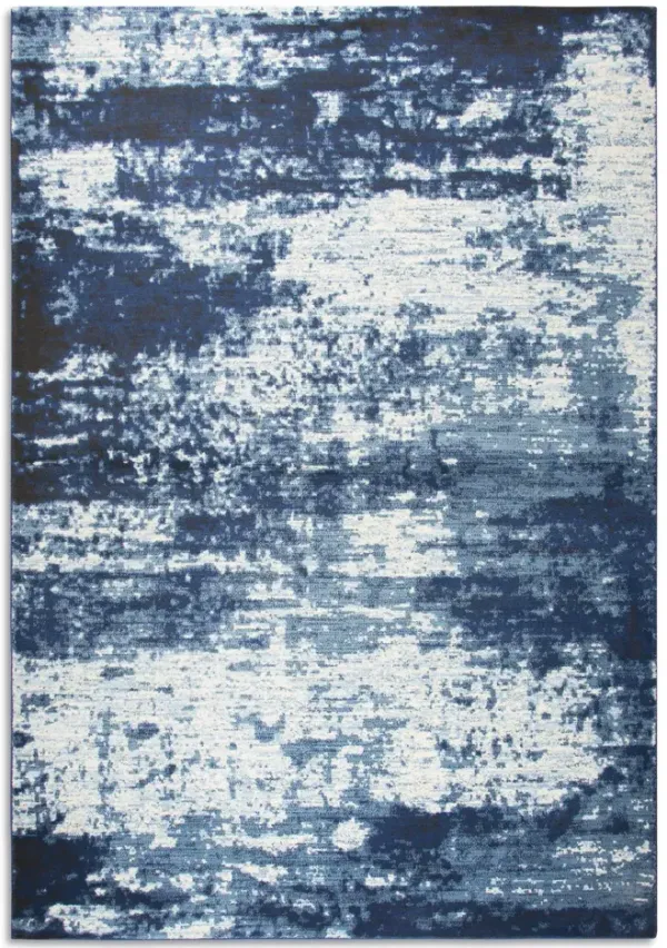Panache Wave Blue Area Rug - 7 10  X 10 10