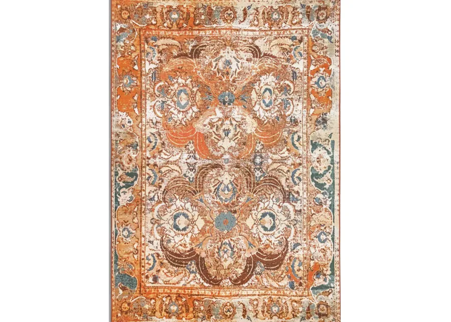 Marina Kashan Amber Area Rug - 7 10  X 9 10 