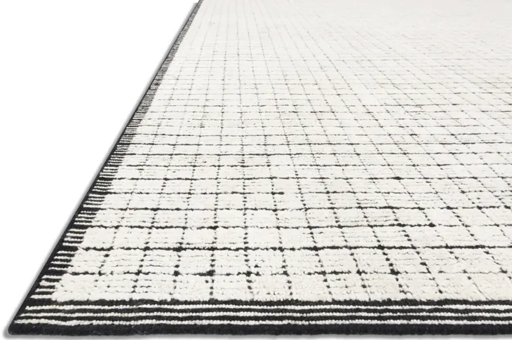 Beverly Ivory Black Area Rug - 7 9  x 9 9   