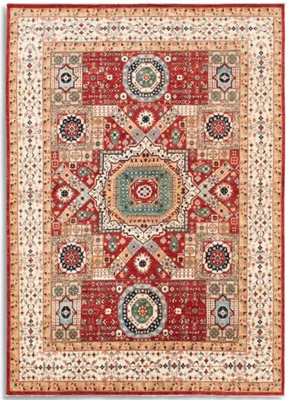 Hand Knotted Area Rug - 8 10  X 12 3 