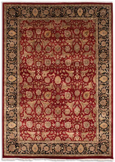 Hand Knotted Area Rug - 8 11  X 12 3 