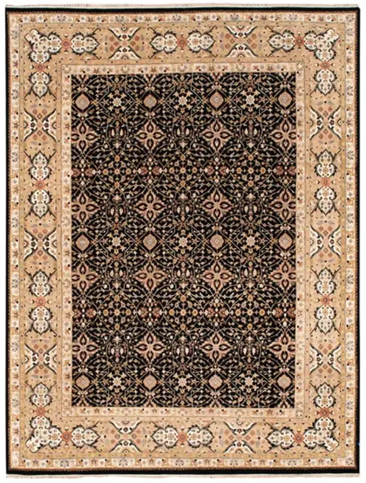 Hand Knotted Area Rug - 8 10  X 11 7  