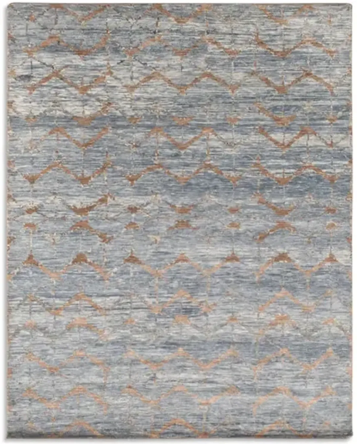 Hand Knotted Area Rug - 8 1  X 10 3 