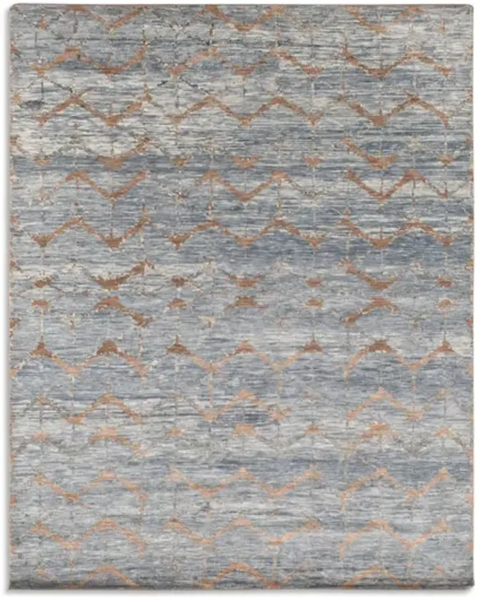 Hand Knotted Area Rug - 8 1  X 10 3 