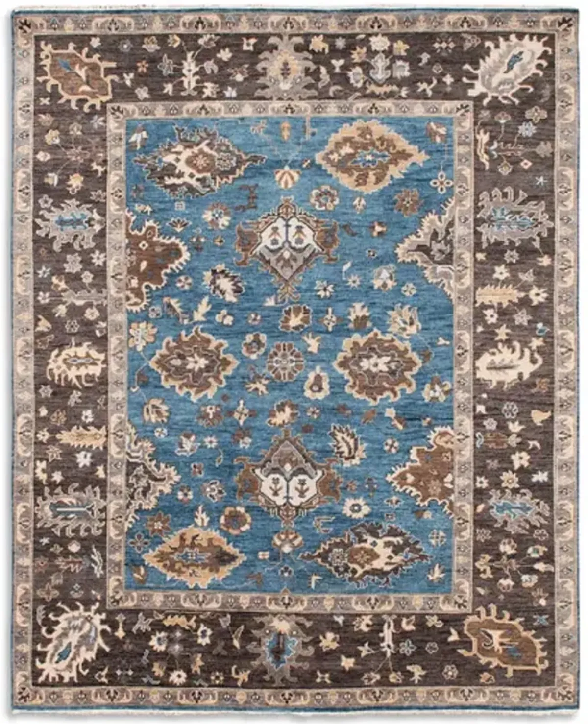 Hand Knotted Area Rug - 8 1  X 10 1 