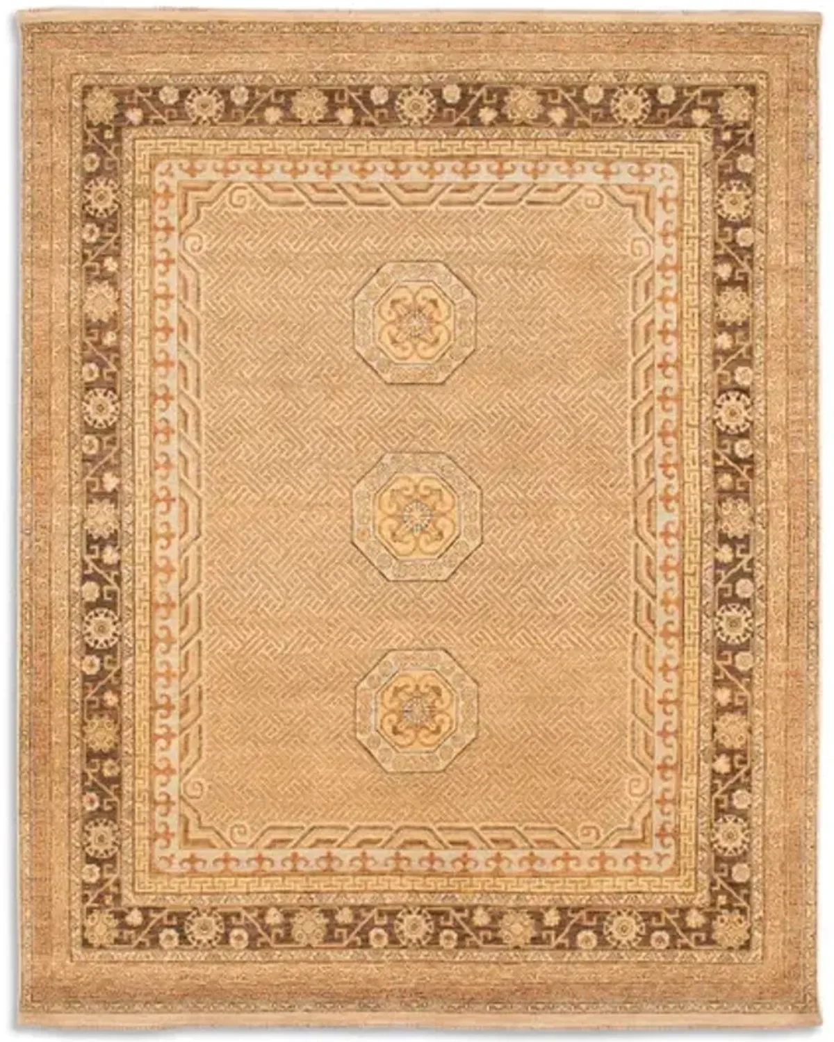 Hand Knotted Area Rug - 7 11  X 10 0 