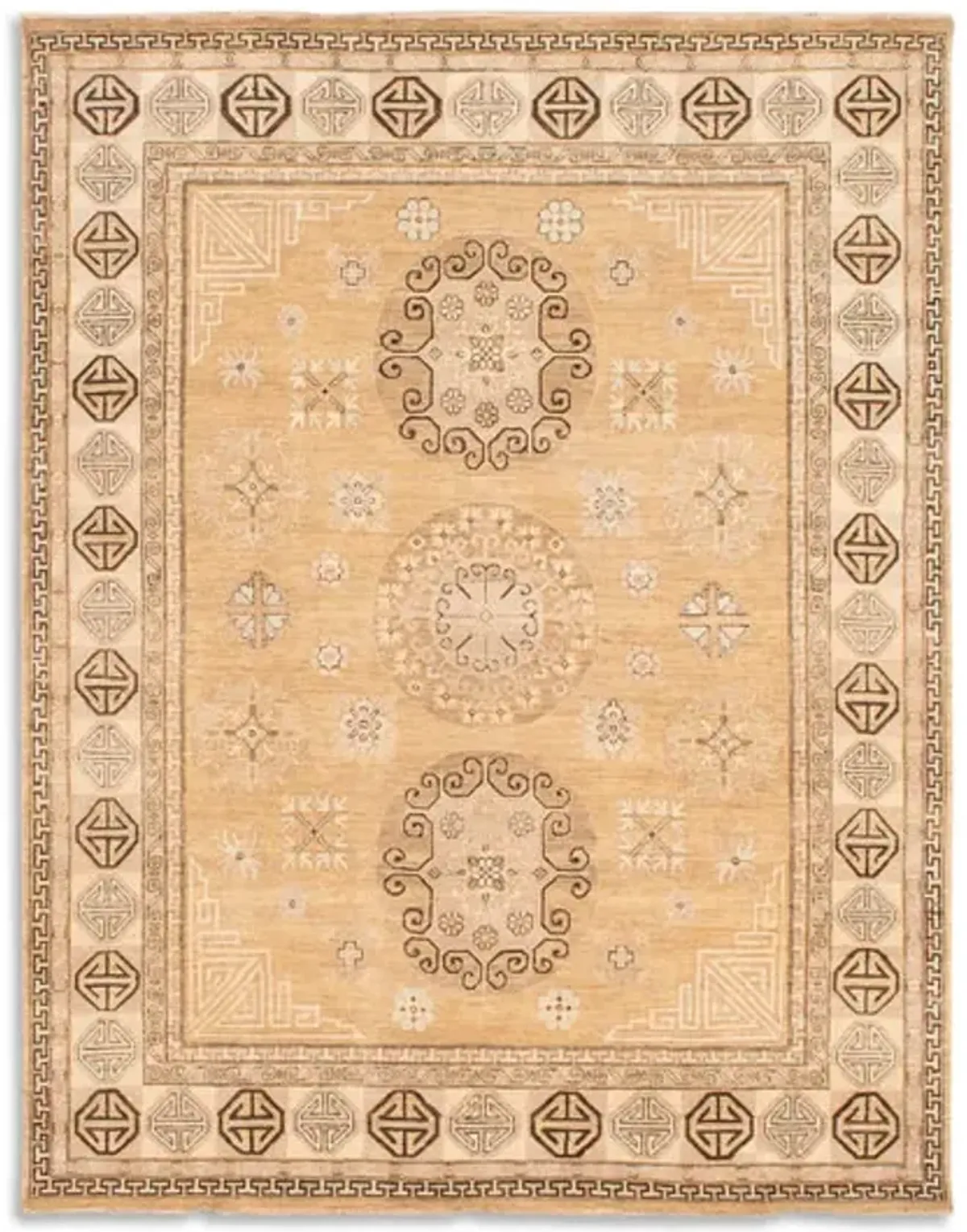 Hand Knotted Area Rug - 7 9  X 9 10 