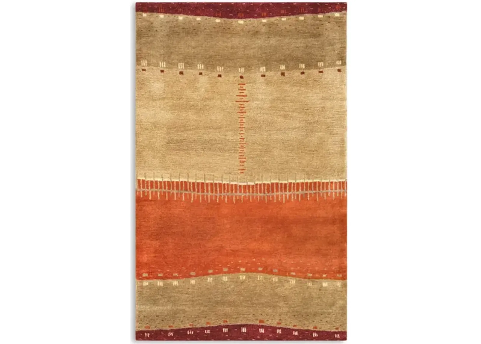 Montane Red Stripes Area Rug - 8 0  X 10 0 