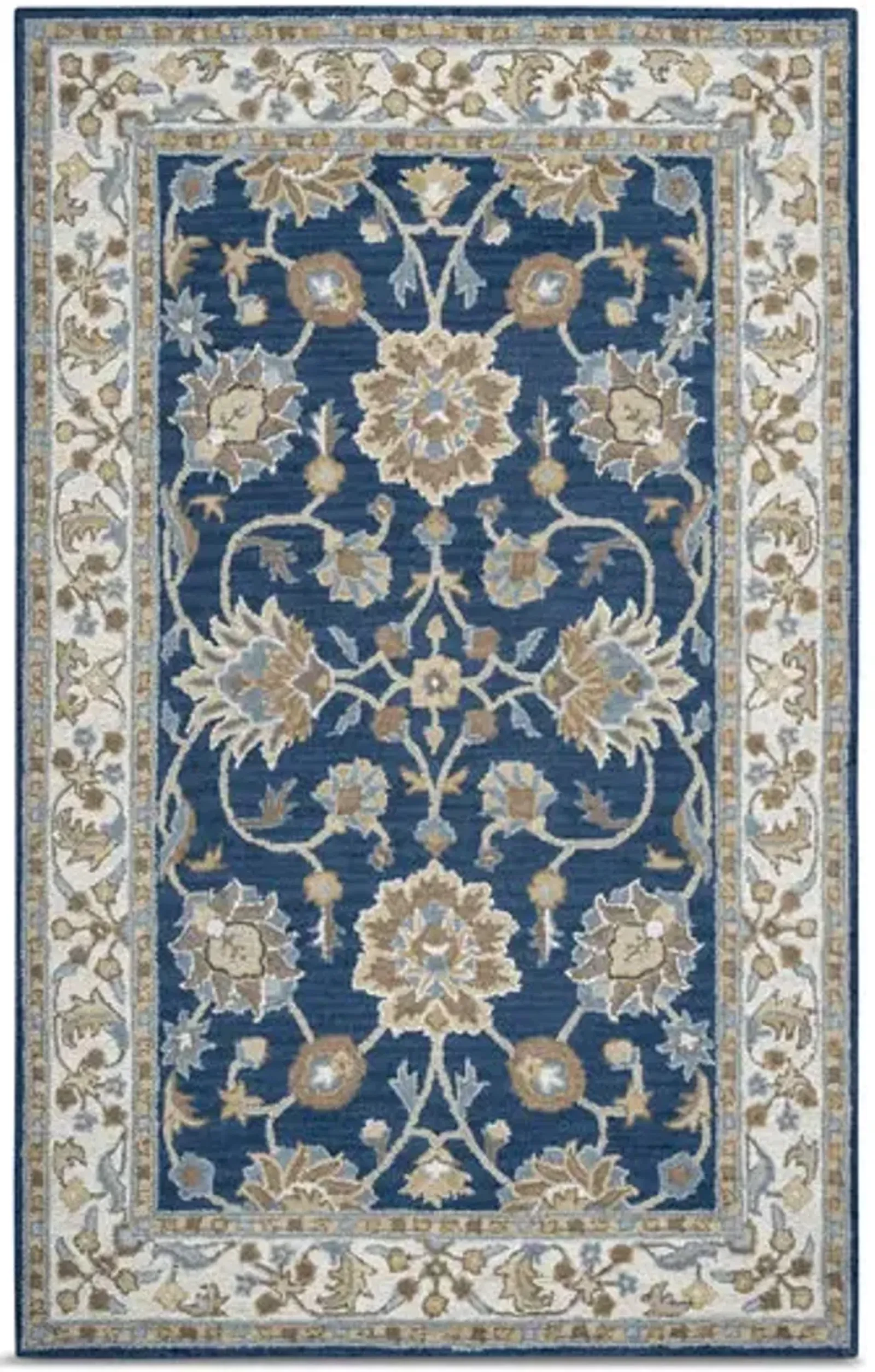 Montane Navy Traditional Area Rug - 8 0  X 10 0 