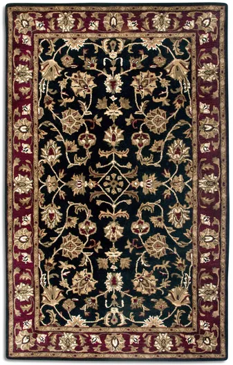 Montane Red Traditional Border Area Rug