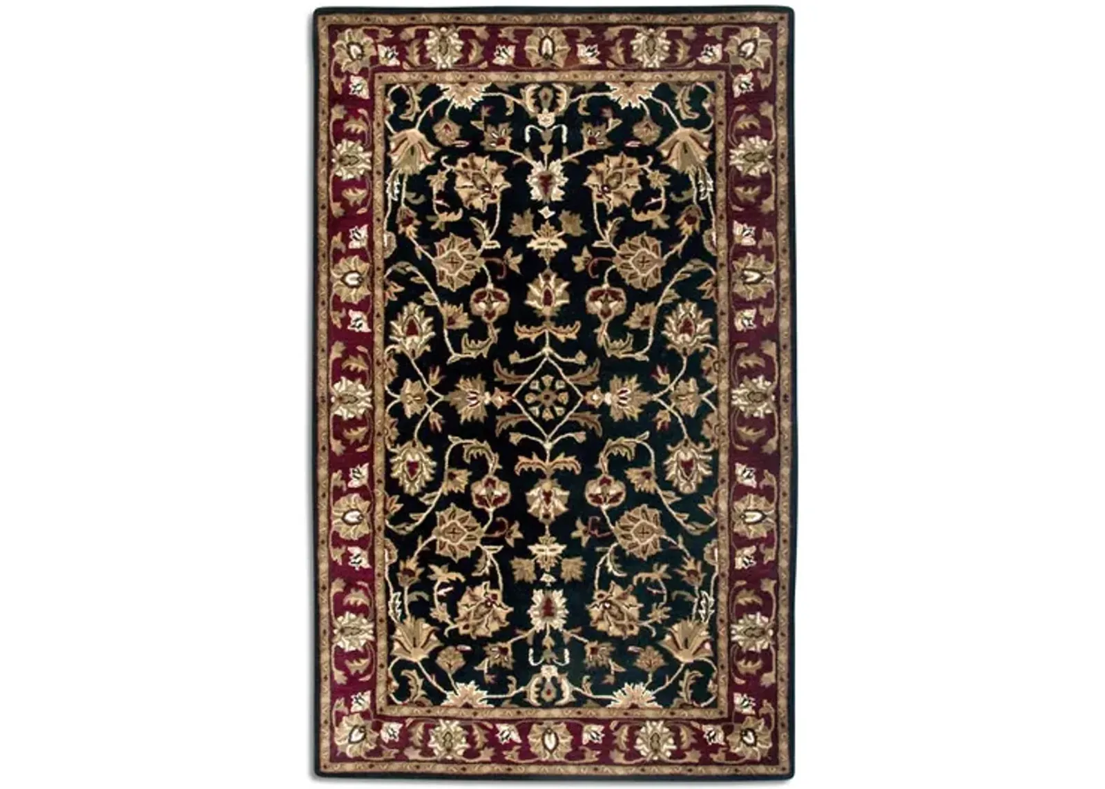 Montane Red Traditional Border Area Rug