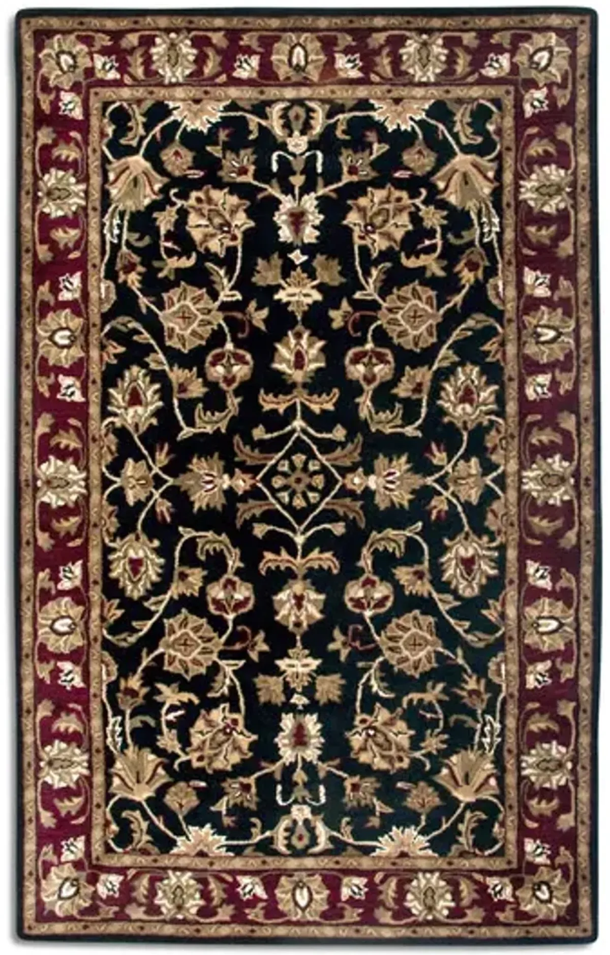 Montane Red Traditional Border Area Rug