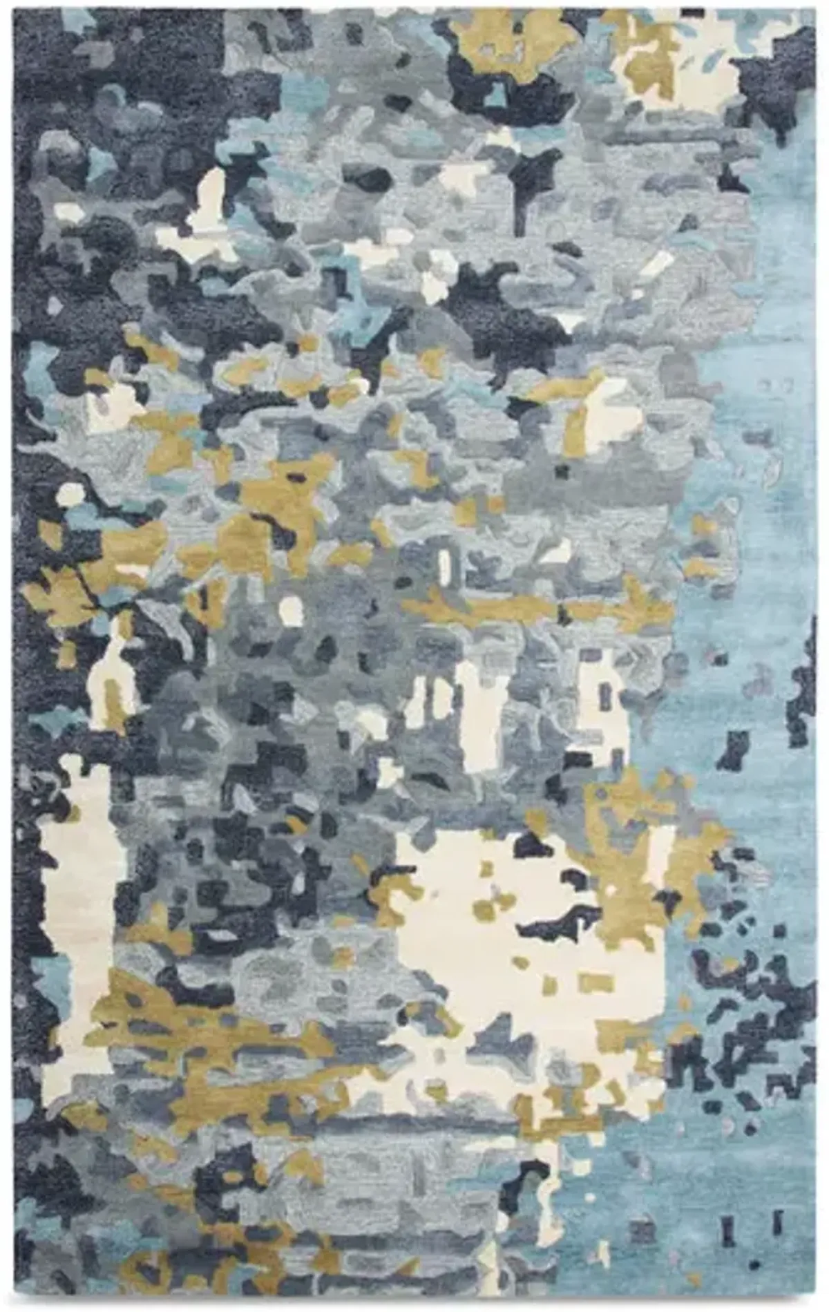 Montane Blue Abstract Area Rug - 8 0  X 10 0