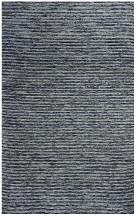Montane Blue Stripe Texture Area Rug - 8 0  X 10 0 