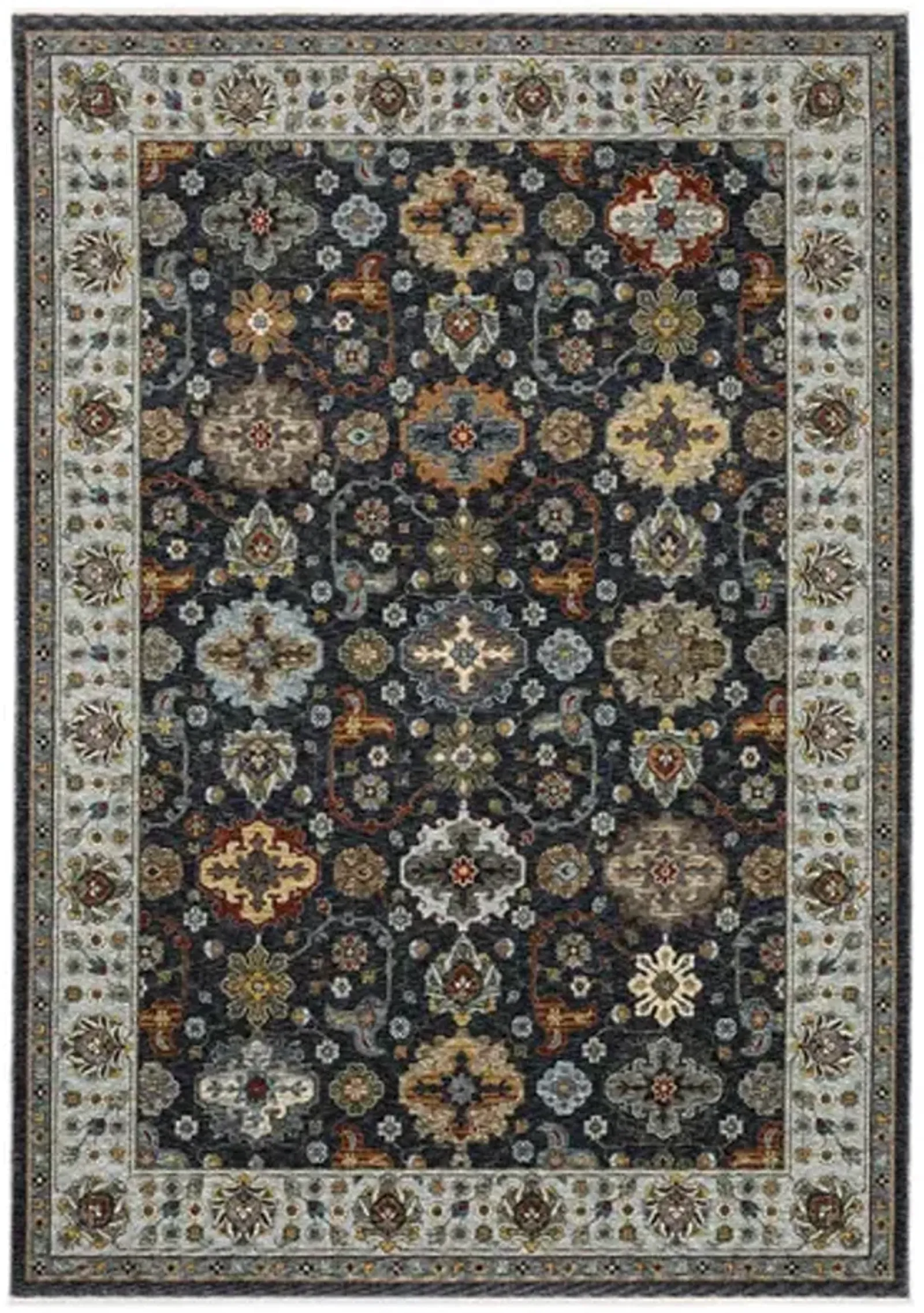 Aberdeen Mosaic Charcoal Area Rug - 7 10  x 10 10  