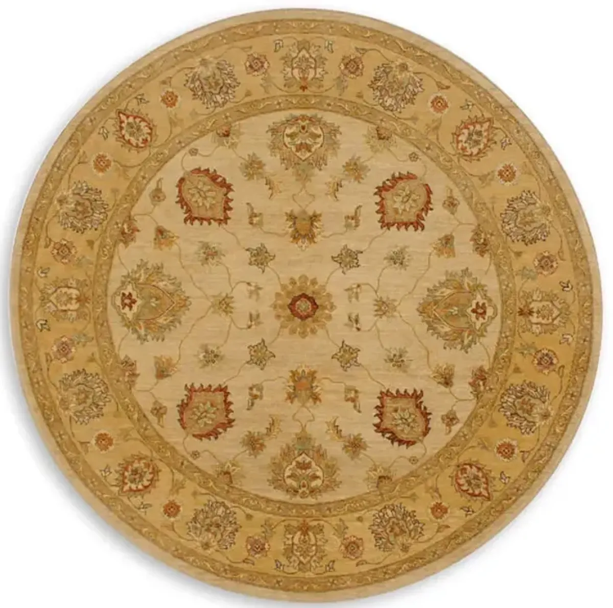 Hand Knotted Area Rug - 8 1  Round