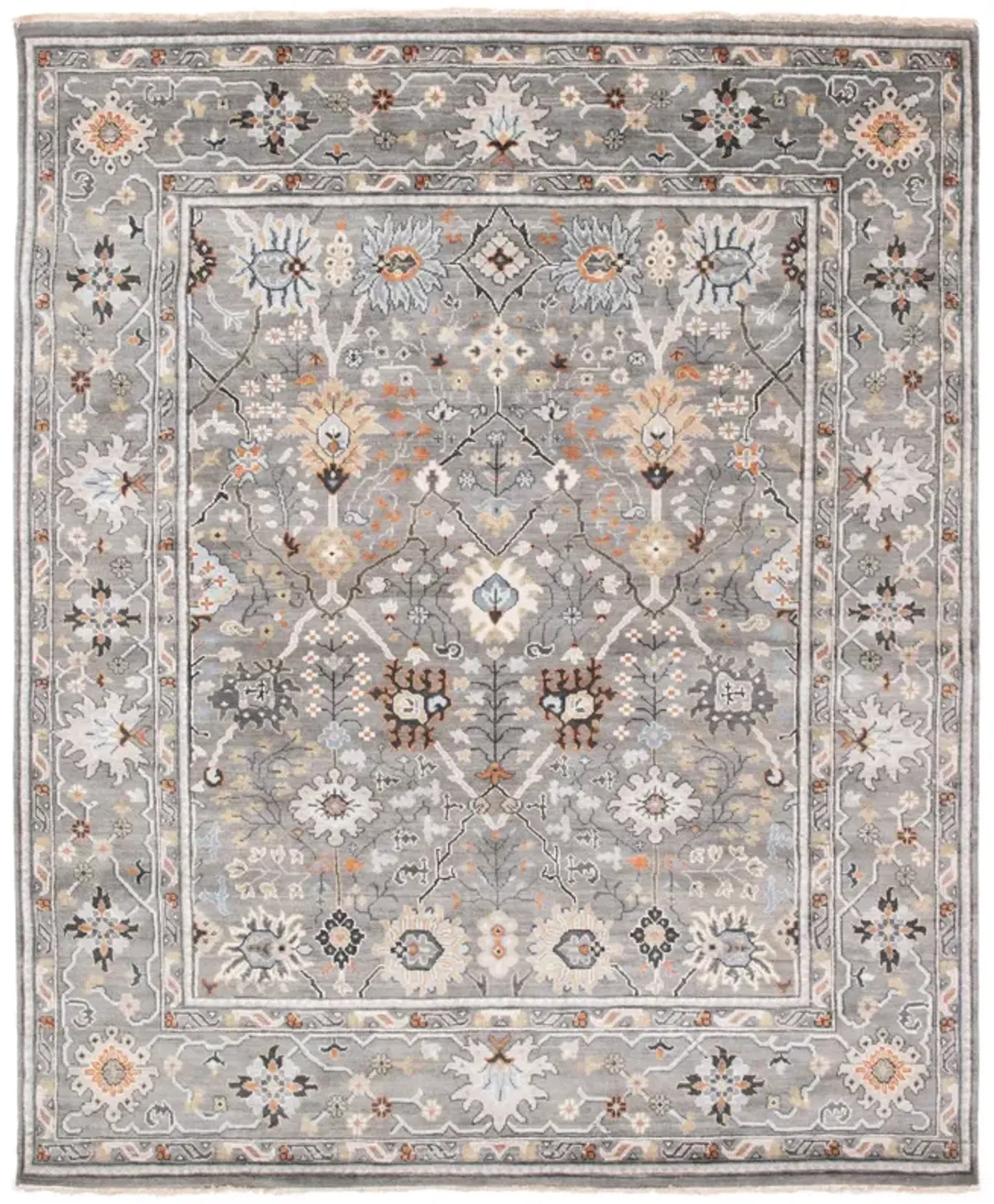 Rajasthan Santas Gray Area Rug - 8 0  x 10 0   