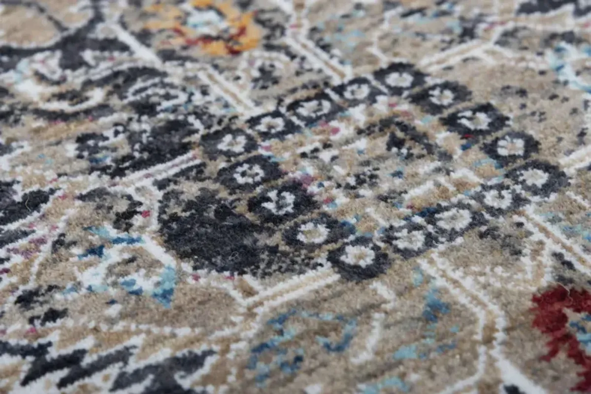 Rohan Signature Medallion Latte Charcoal 8 0  X 10 0  Area Rug 