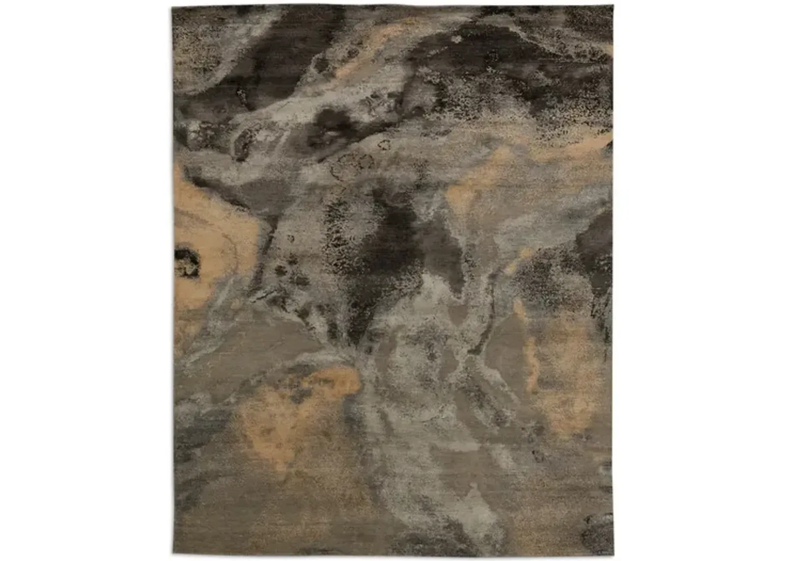 Hand Knotted Taupe 7 10  x 9 11  Area Rug