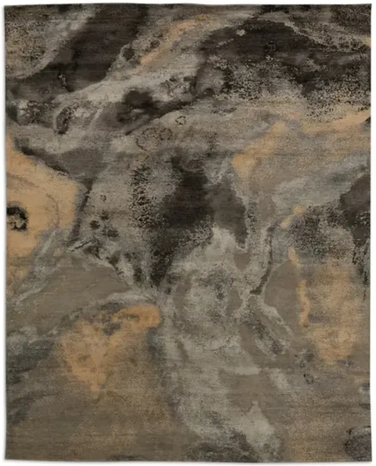 Hand Knotted Taupe 7 10  x 9 11  Area Rug