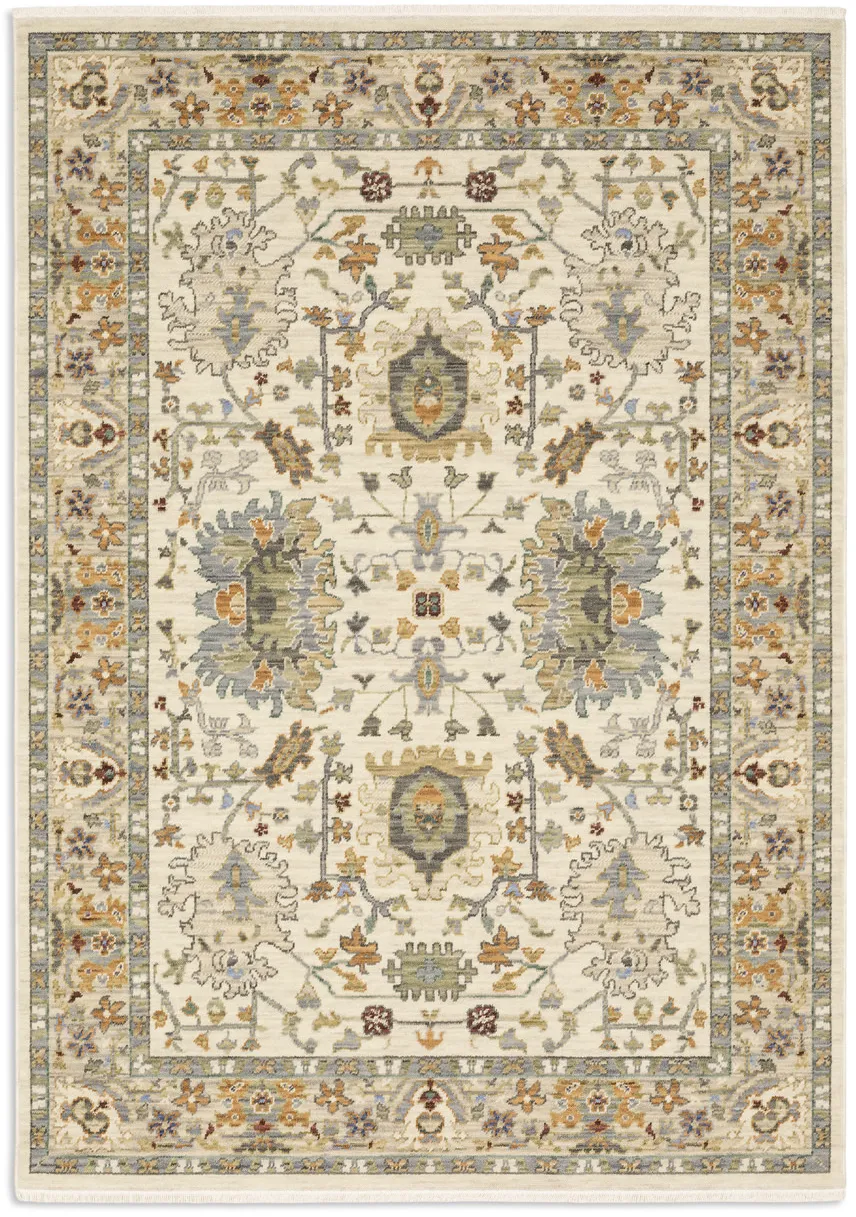 Lucca Ivory Multi 7 10  x 10 10  Area Rug