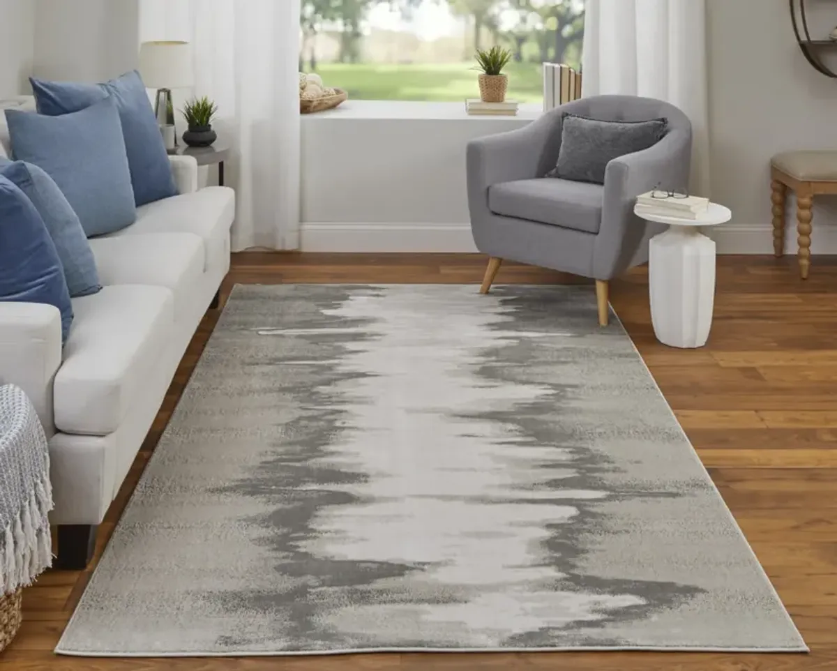 Micah Zap Ivory Silver 6 7  x 9 6  Area Rug