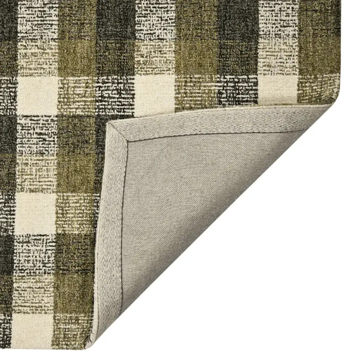 Tartan Khaki Area Rug - 8 0  X 10 0 