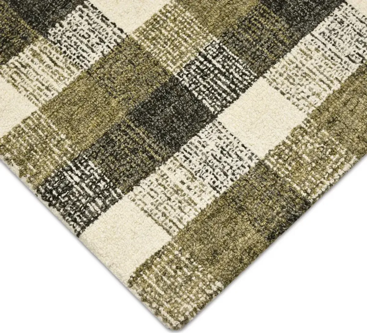 Tartan Khaki Area Rug - 8 0  X 10 0 