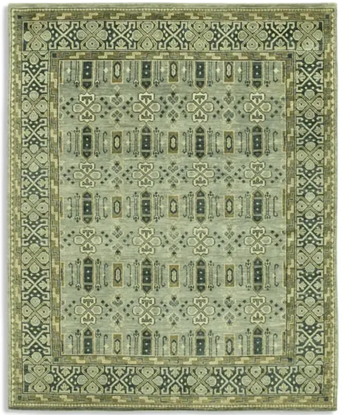 Hand Knotted Area Rug - 7 11  X 9 9 