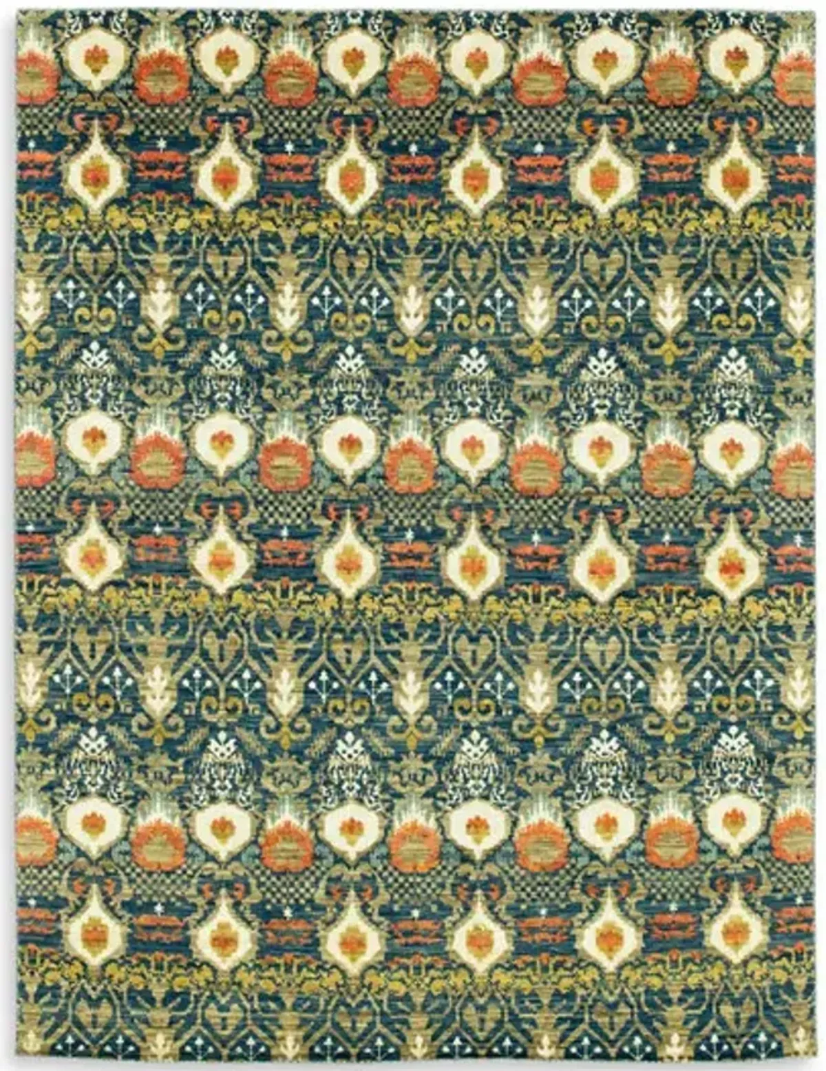 Hand Knotted Area Rug - 7 11  X 10 3 