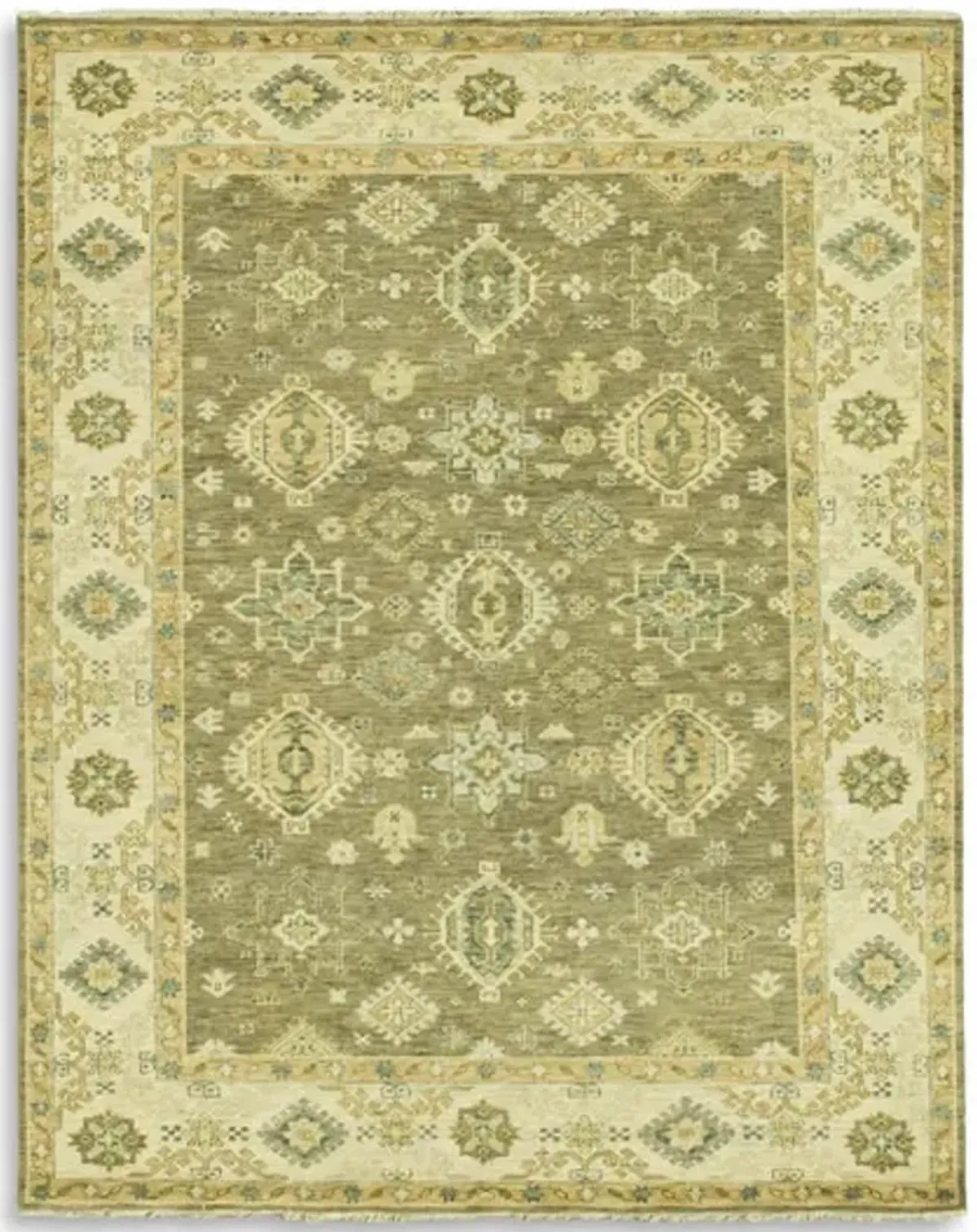 Hand Knotted Area Rug - 8 1  X 10 0 
