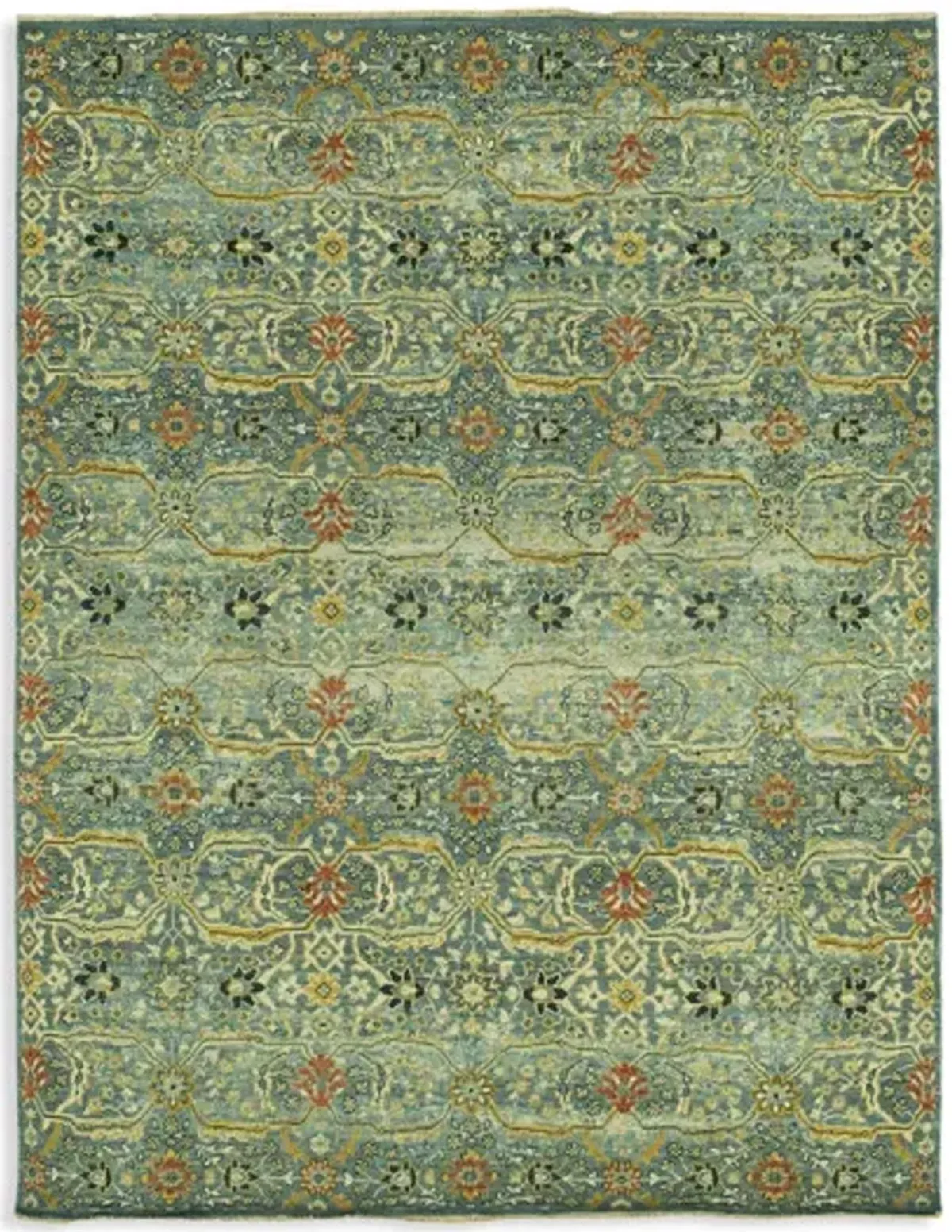 Hand Knotted Area Rug - 7 9  X 9 11 