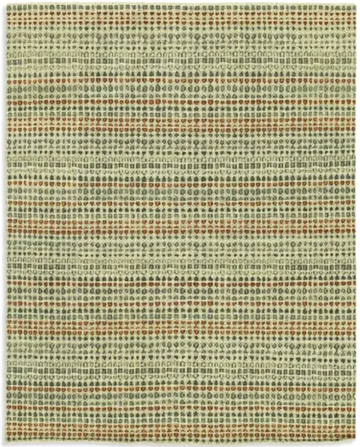 Hand Knotted Area Rug - 7 10  X 9 10 