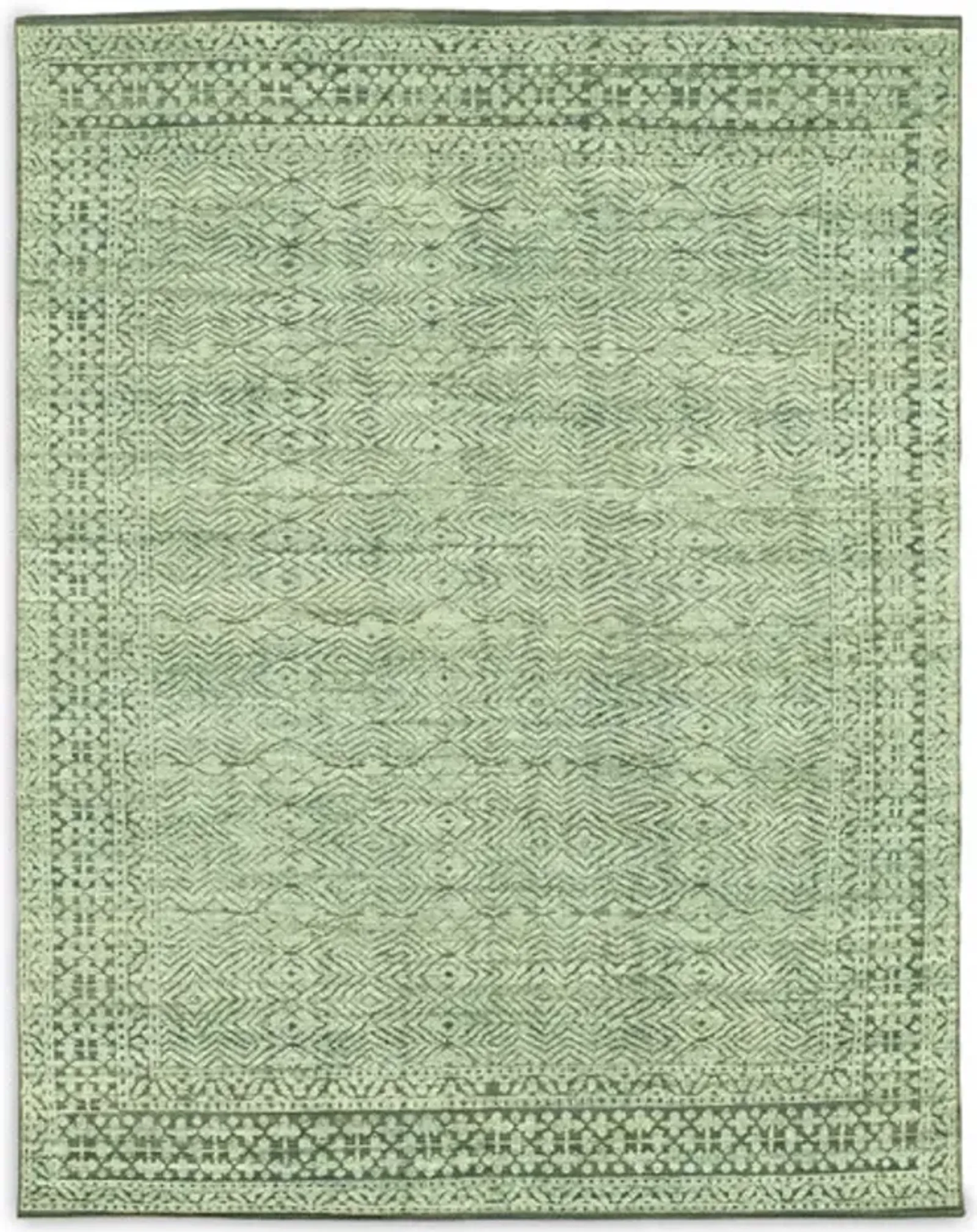 Hand Knotted Area Rug - 8 0  x 10 0 
