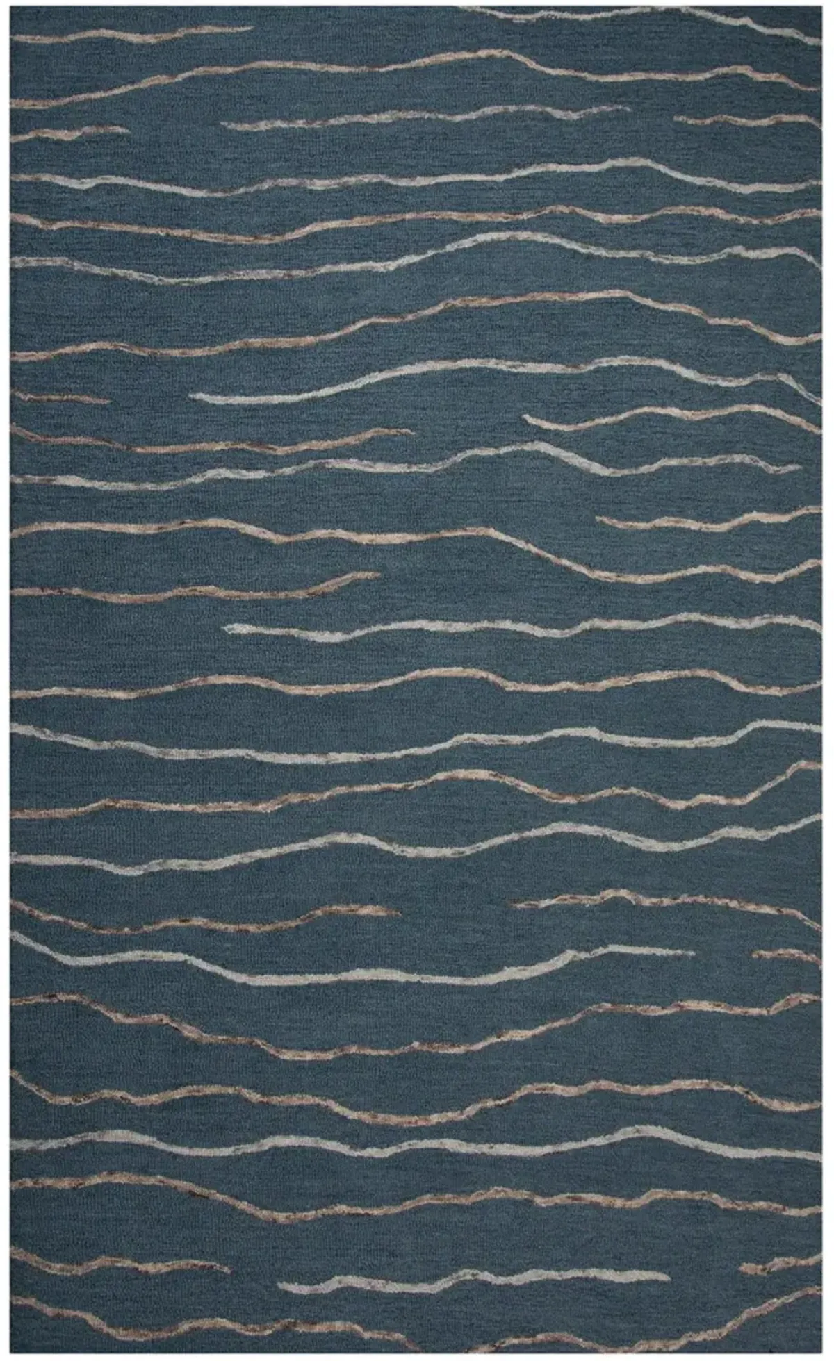 Montane 2 Squiggle Blue Area Rug - 8 0  X 10 0 