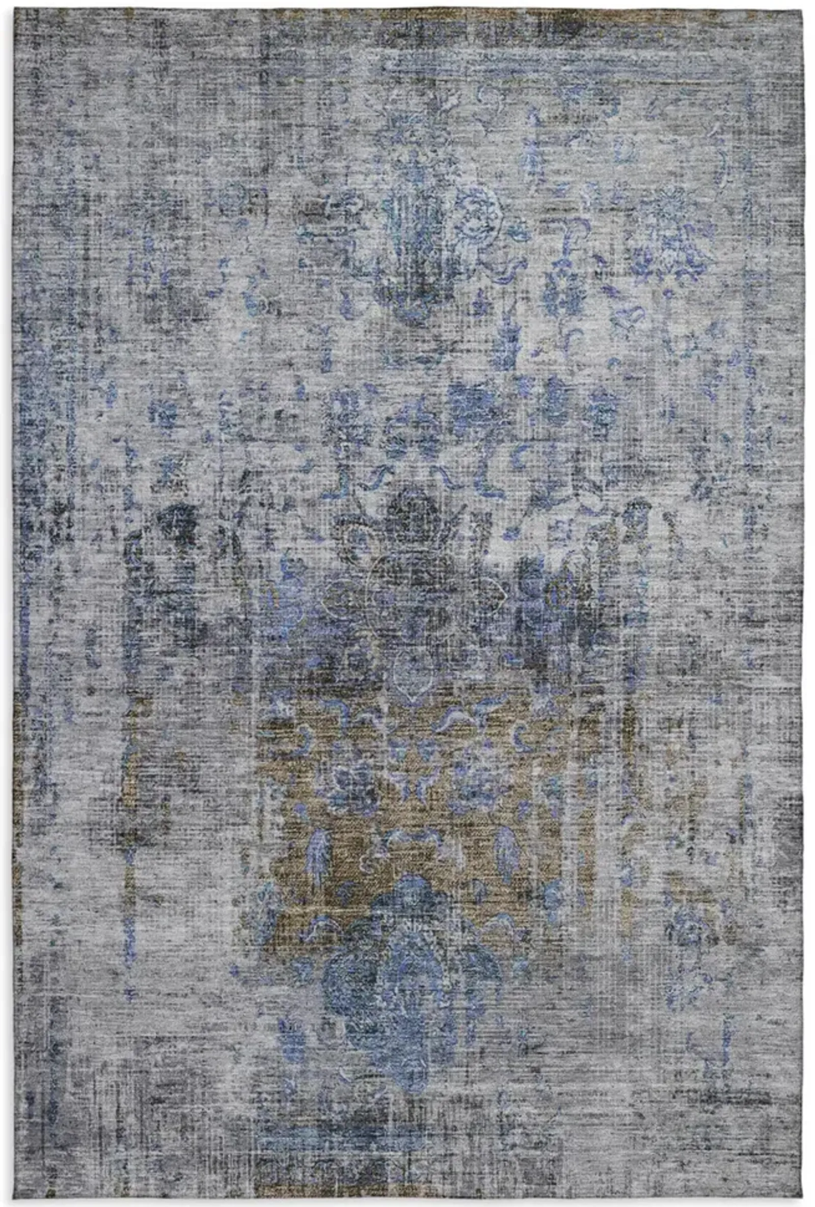 Karaj Blue Area Rug - 8 0  X 10 0 