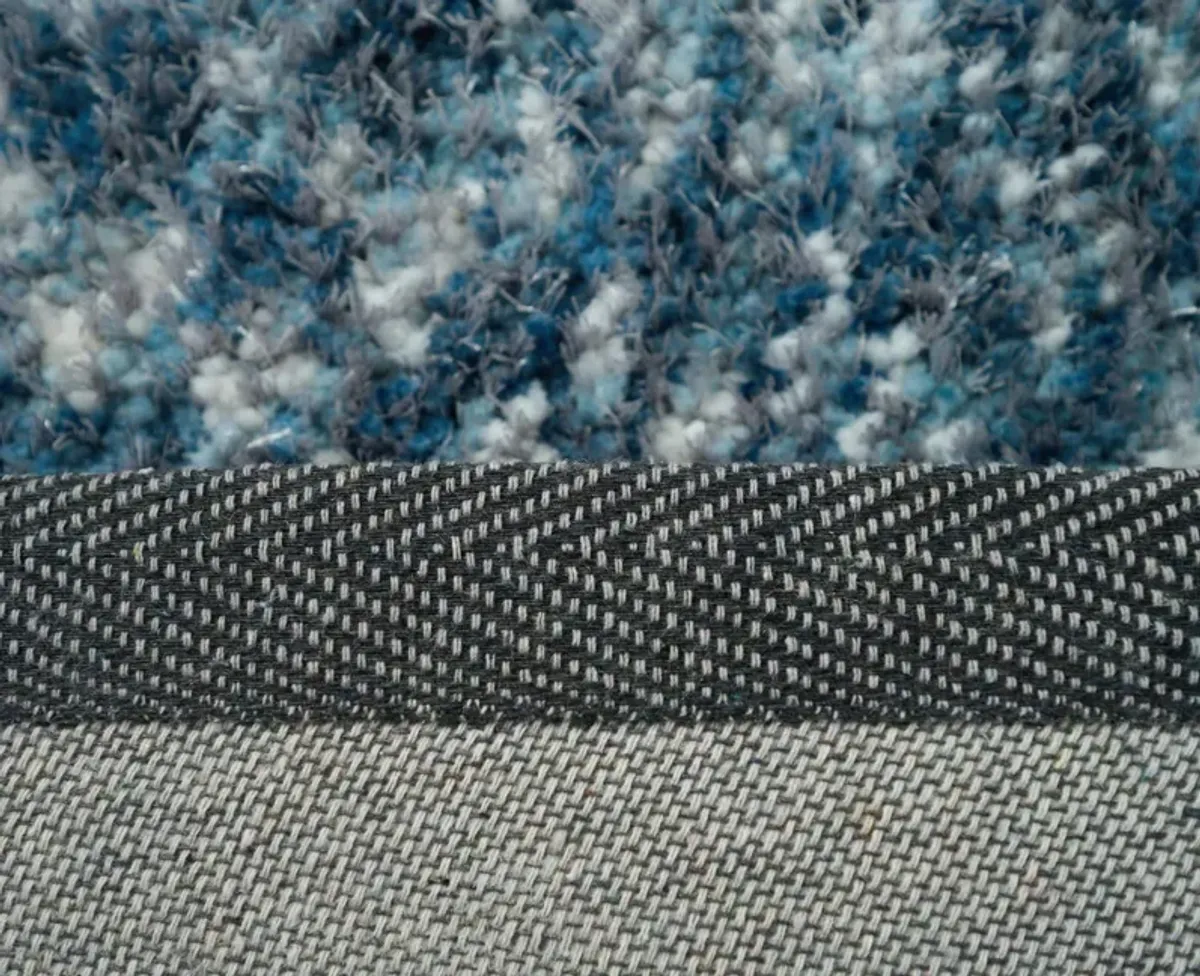 Lisbon Caribbean Blue Shag Area Rug - 8 0  x 10 0 
