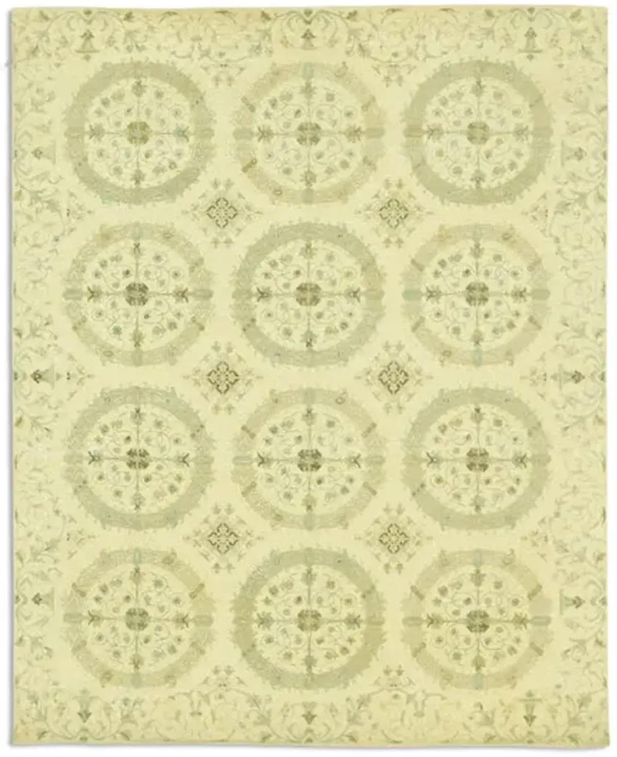 Hand Knotted Area Rug - 8 1  X 10 1 
