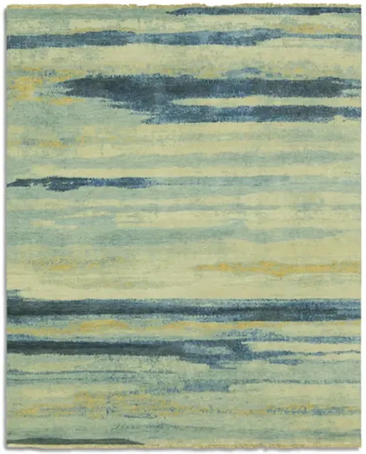 Hand Knotted Area Rug - 8 1  X 10 1 