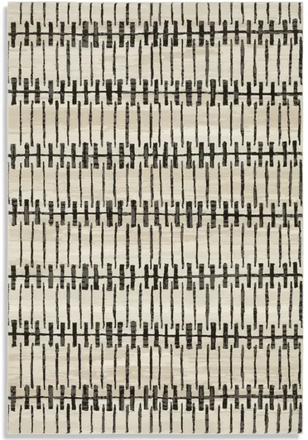 Raylan Ivory Black Area Rug - 8 0  X 11 0 
