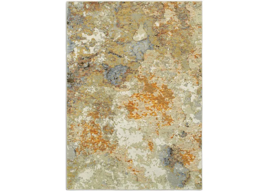 Evolution Pear Amber Area Rug - 2 3  X 8 0 