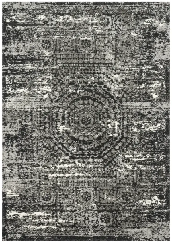 Viera Graphite Black Area Rug - 2 5  X 7 7 