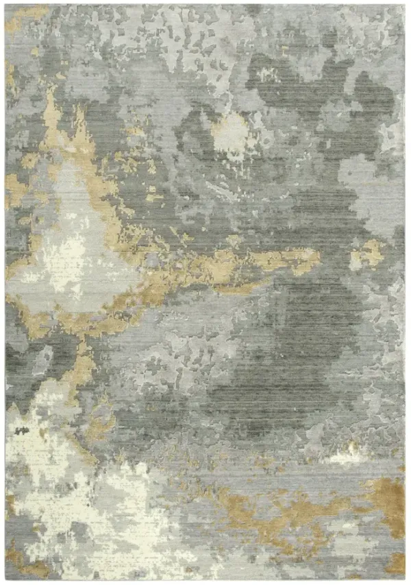Artistry Distressed Grey Area Rug - 2 6  X 8 0