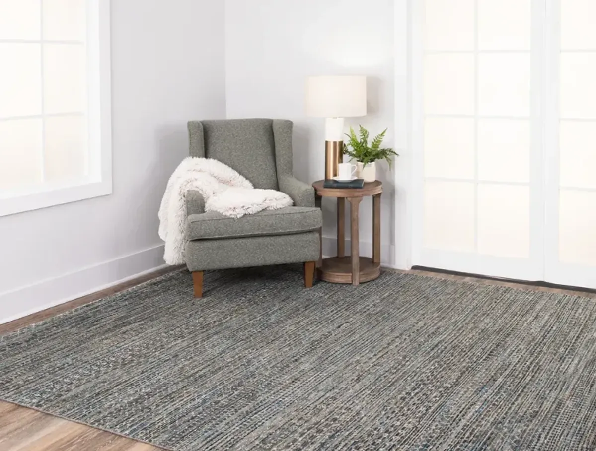 Kolkata Charcoal Area Rug - 2 6  X 10 0 